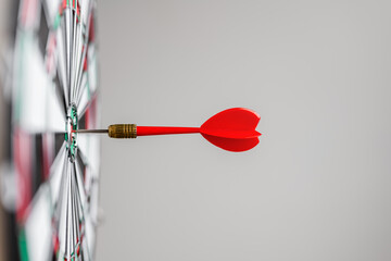 Target success concept. Bullseye objective dart board. Targeting audience market strategy. Focus...