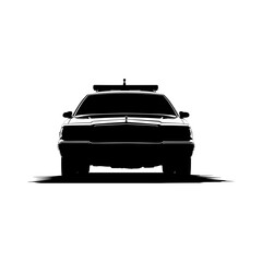 Police Car Silhouette Vector