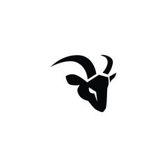goat logo. Goat head vector design for icon, symbol or logo