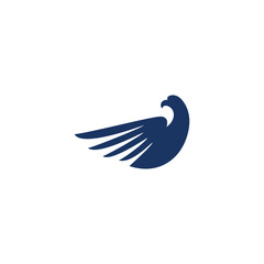 blue eagle logo. eagle bird vector illustration for symbol icon or logo