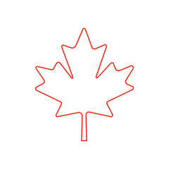 Maple leaf icon on transparent background.