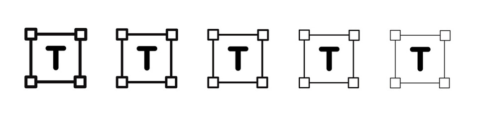 Text box icon black and white vector sign