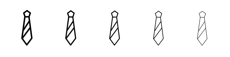Tie icon black and white vector sign
