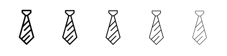 Tie icon black and white vector sign
