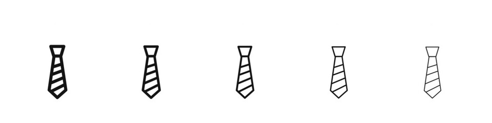 Tie icon black and white vector sign