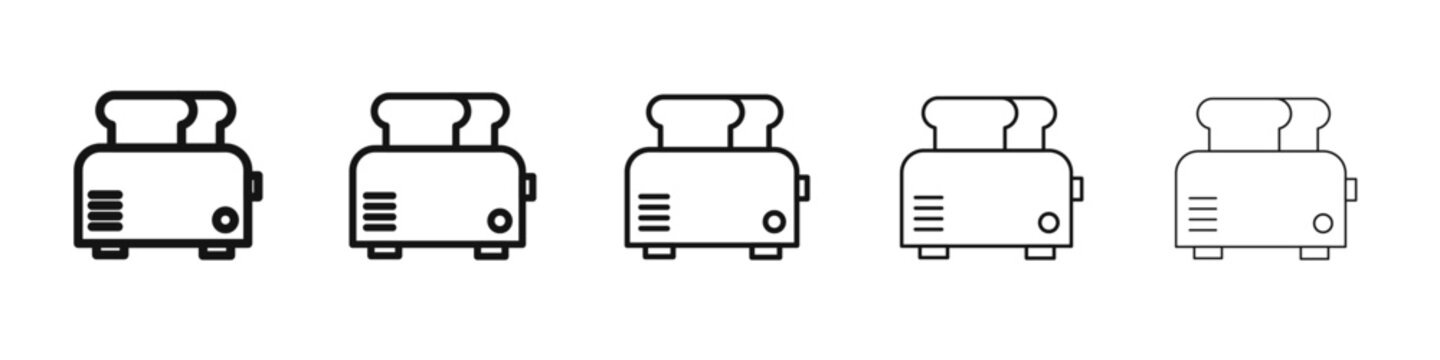 toaster icon black and white vector sign