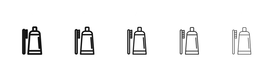 tooth brush icon black and white vector sign