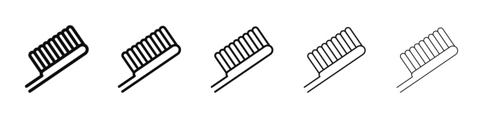 tooth brush icon black and white vector sign