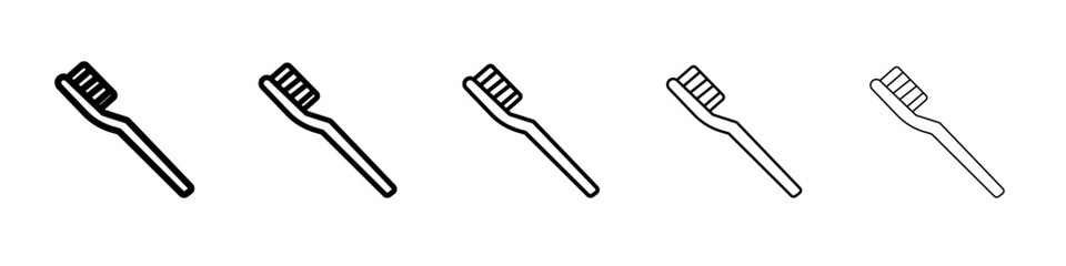 tooth brush icon black and white vector sign