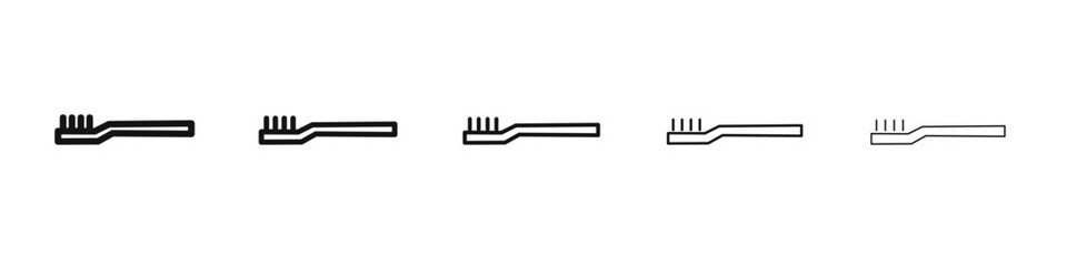tooth brush icon black and white vector sign
