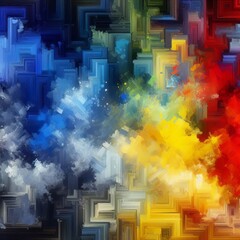 Emotional Color Fields Large blocks of layered textured color