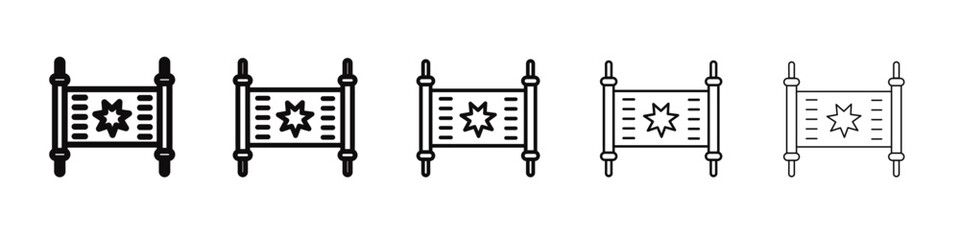 Torah icon black and white vector sign