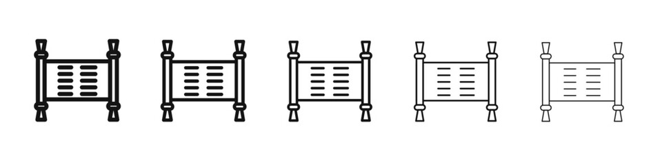 Torah icon black and white vector sign