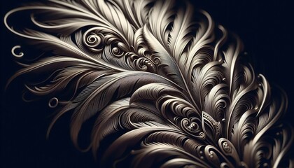 Feathered Metal Metal with a soft feather like texture that rust