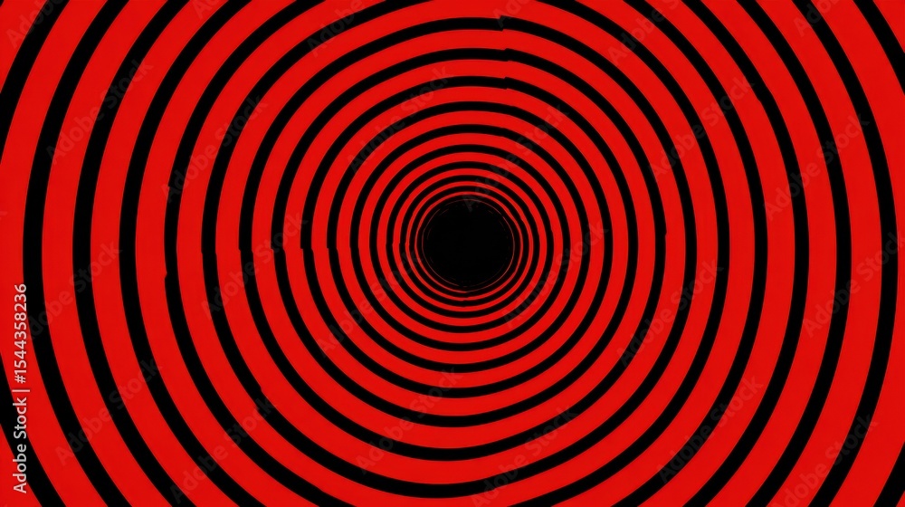 Poster Dynamic Abstract Red and Black Vortex Symbolizing Risk With a Clean Top Margin for Focus and Depth Perception