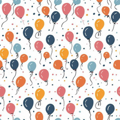 Colorful Balloon Pattern Festive Illustration for Parties, Celebrations, and Events