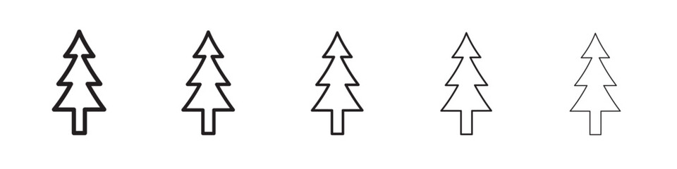 Tree icon black and white vector sign