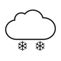 cloud snown vector icon