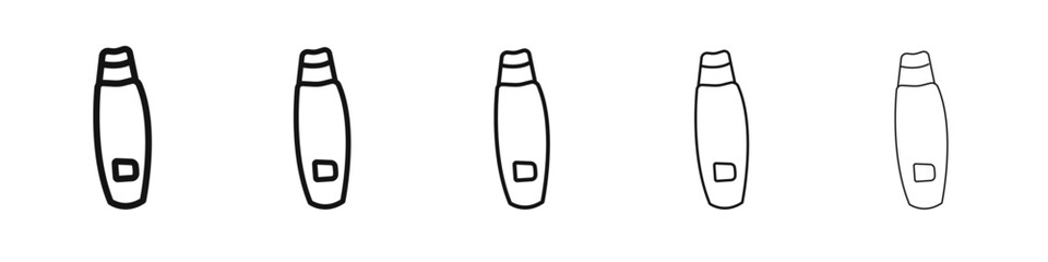 Ultrasonic face skin scrubber icon black and white vector sign