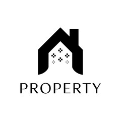 Minimalist Real Estate Logo Design - Modern Property Symbol with House Icon