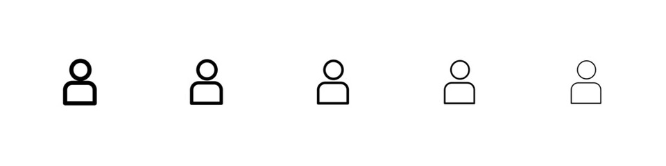 User icon black and white vector sign