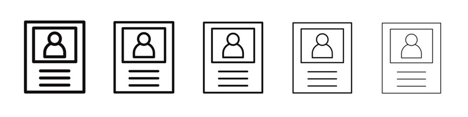 User information icon black and white vector sign