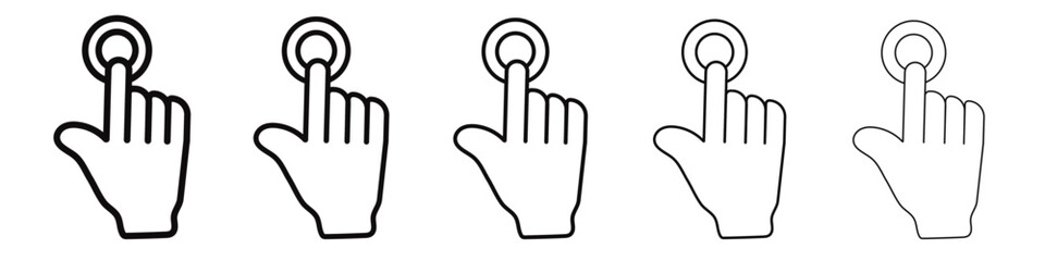 Fototapeta premium User interaction icon black and white vector sign