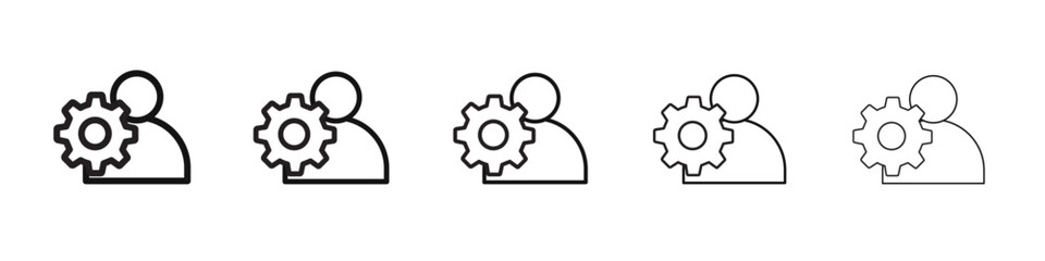 Obraz premium User Management Icon black and white vector sign