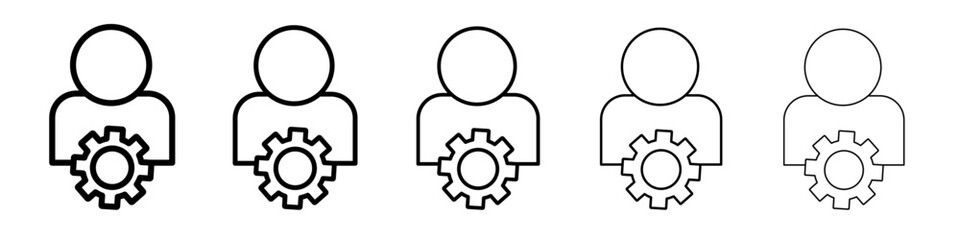 User Management Icon black and white vector sign