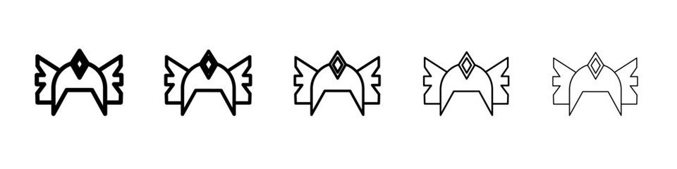 valkyrie icon black and white vector sign