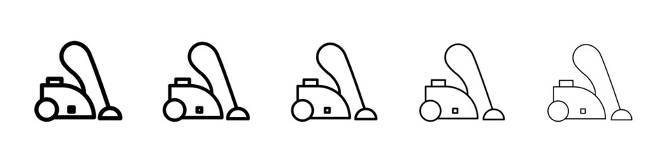 Vacuum cleaner Icon black and white vector sign
