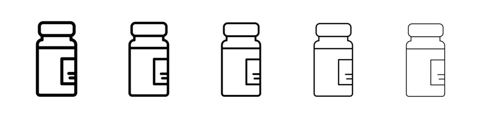 vial medical icon black and white vector sign