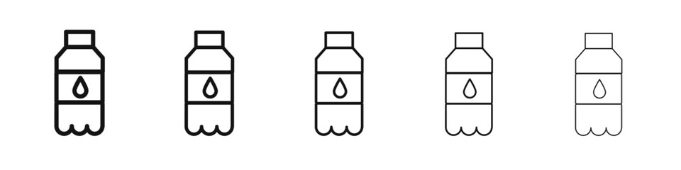 water bottle icon black and white vector sign