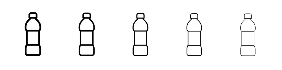Water bottle icon black and white vector sign