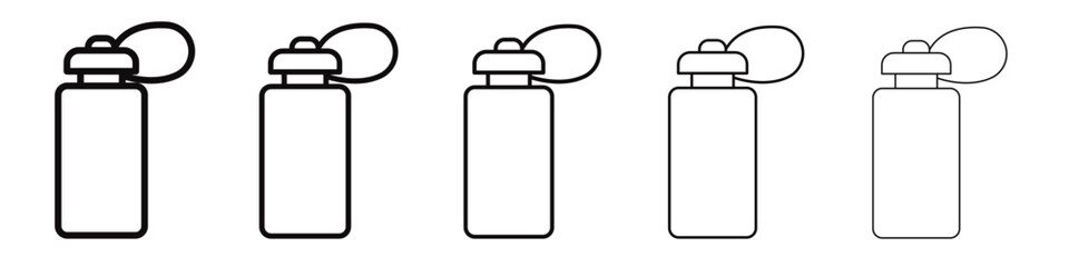 water bottle icon black and white vector sign