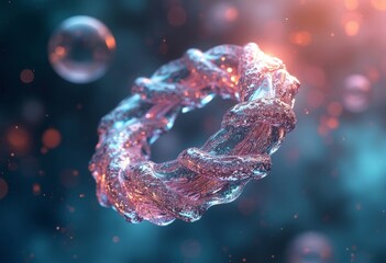 Crystal clear circular light and shadow