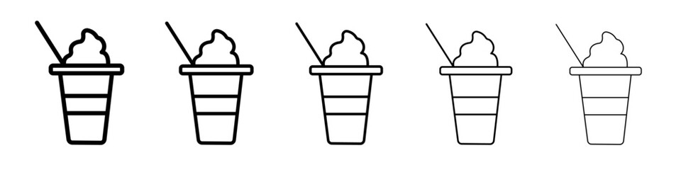 Yogurt icon black and white vector sign