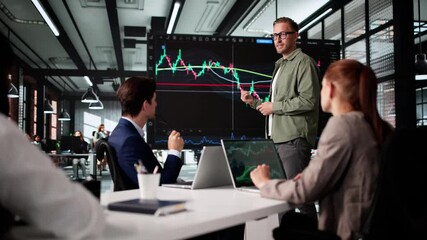 Giving Presentation On Online Stock Market Trading - Powered by Adobe