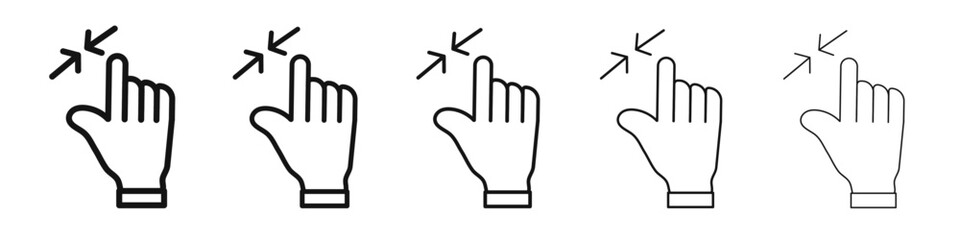 Zoom Gesture icon black and white vector sign