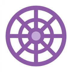 Obraz premium Abstract Purple Mandala Concentric Circles and Radiating Lines