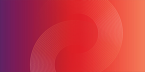 Abstract modern gradient horizontal template background. Trendy bright circle lines creative design. Minimal style graphic elements. Suit for poster, cover, banner, flyer, brochure, presentation