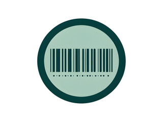 Teal Circle Barcode Vector Icon Dark Green Lines Light Green Background 4k High Quality Stock Image Picture Download Full H D isolated on a transparent background