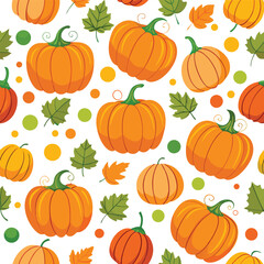 Autumn pumpkins pattern