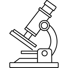 Minimal Microscope Line Icons