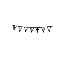 hand drawn flag decoration