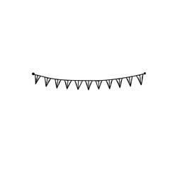 hand drawn flag decoration