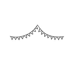 hand drawn flag decoration