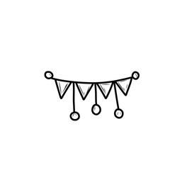 hand drawn flag decoration