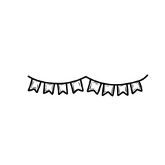 hand drawn flag decoration