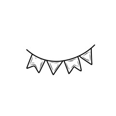 hand drawn flag decoration